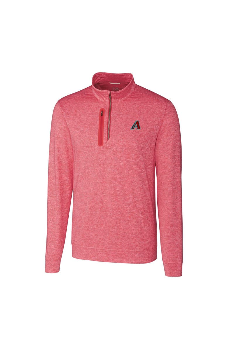 Cutter & Buck Men's Cutter & Buck  Red Arizona Diamondbacks Stealth Heathered Quarter-Zip Pullover Top, Alternate, color, 