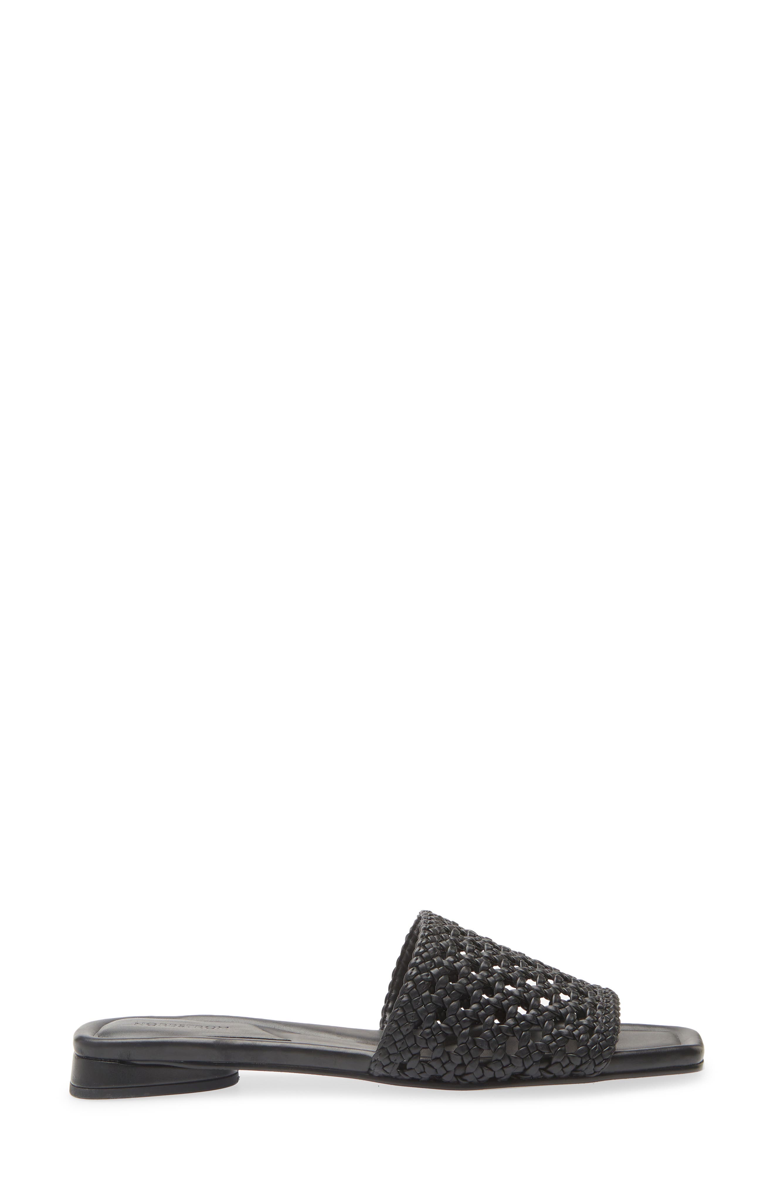Nordstrom Babette Slide Sandal, Alternate, color, Black Caviar