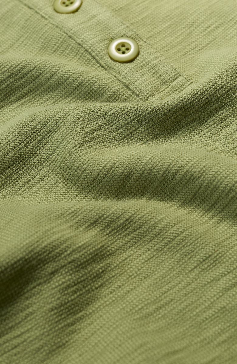 Seasalt Cornwall Last Boat Organic Cotton Half Placket Sweatshirt, Alternate, color, Moss