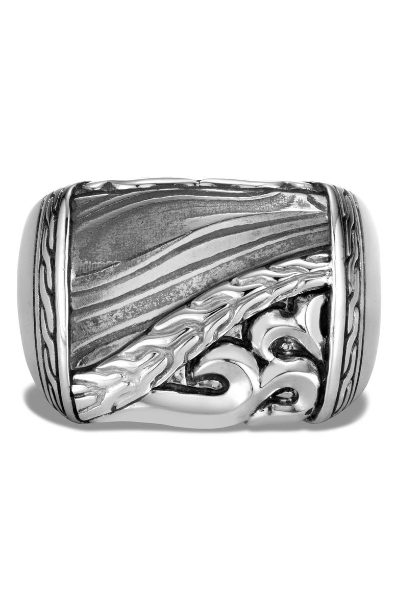 John Hardy Sterling Silver Classic Chain Ring, Main, color, 