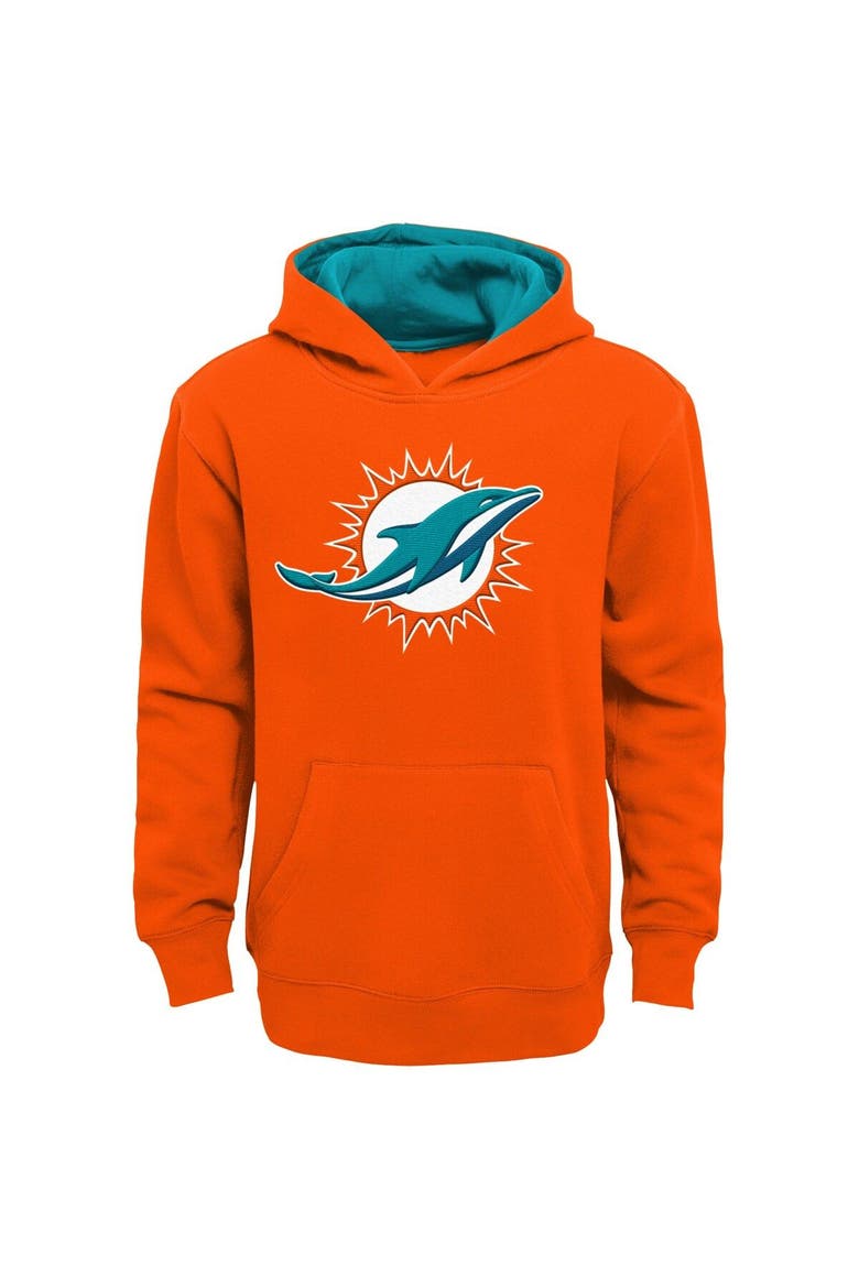 Youth Orange Miami Dolphins Prime Pullover Hoodie, Main, color, Orange