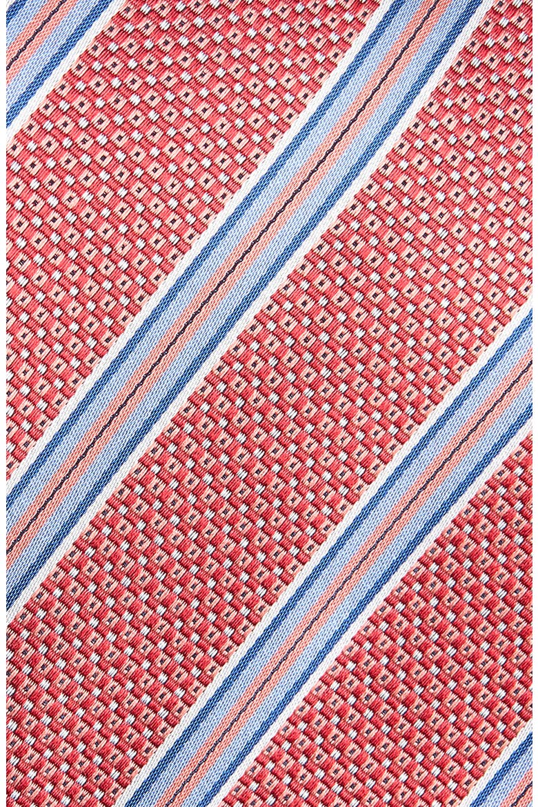 Stripe Silk Jacquard Tie, Alternate, color, CORAL