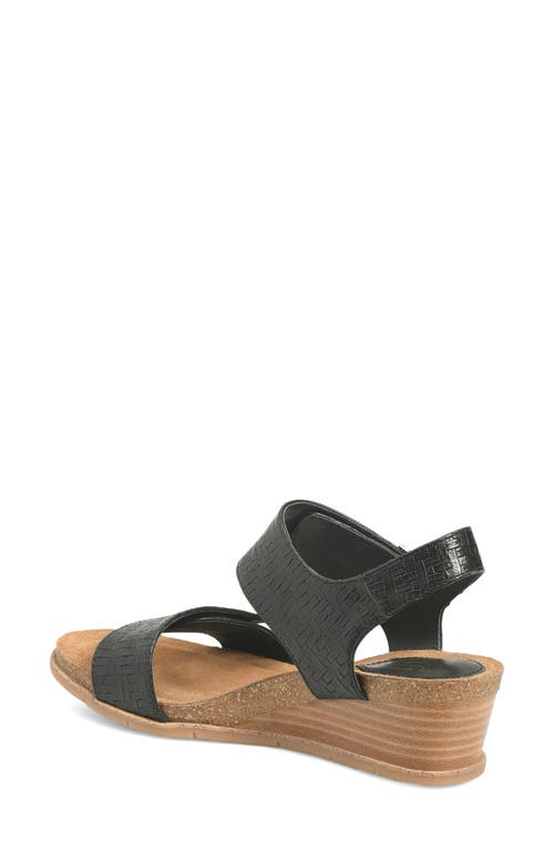 Söfft Verdi Ii Slingback Wedge Sandal In Black Woven