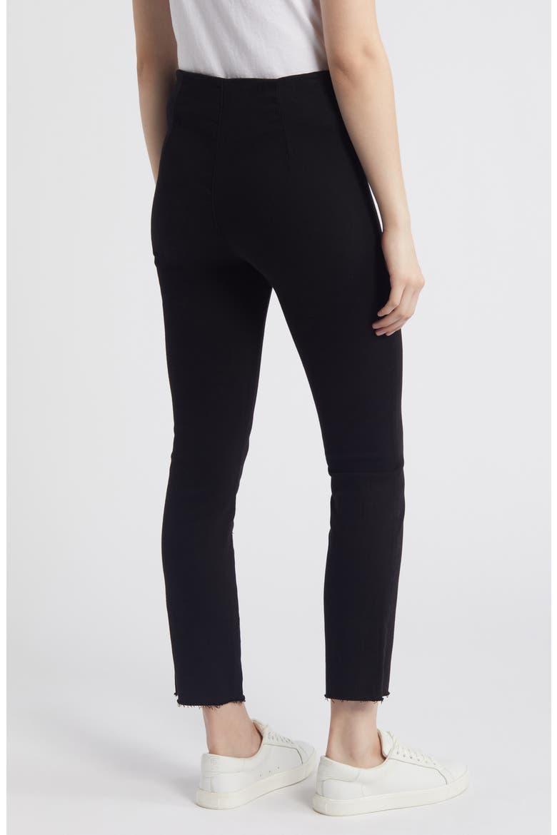 Derry Illusion Pull-On Pants, Alternate, color, BLACK
