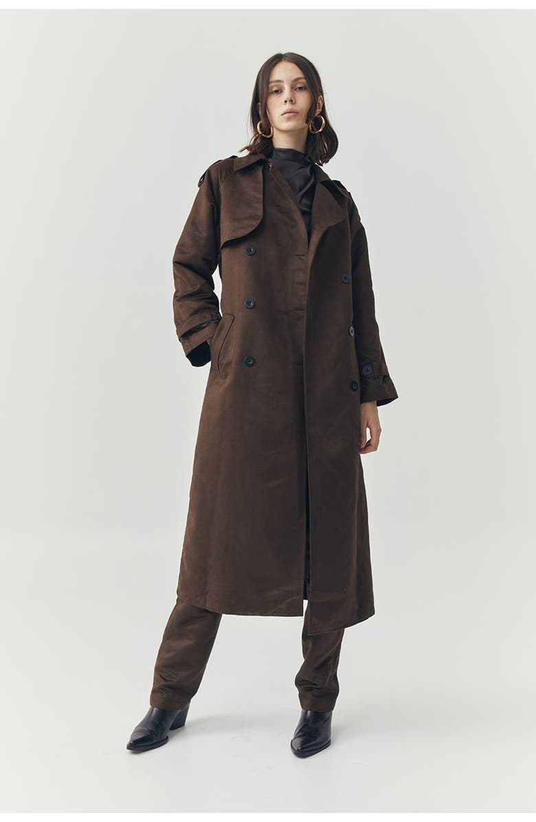ATS Jett Suede Coat, Alternate, color, Brown