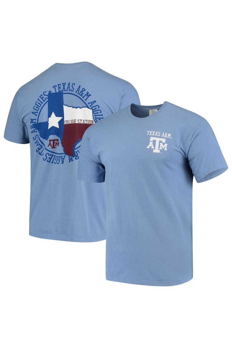 Men's Blue Texas A&M Aggies Flag Local Comfort Color T-Shirt, Main, color, Blue