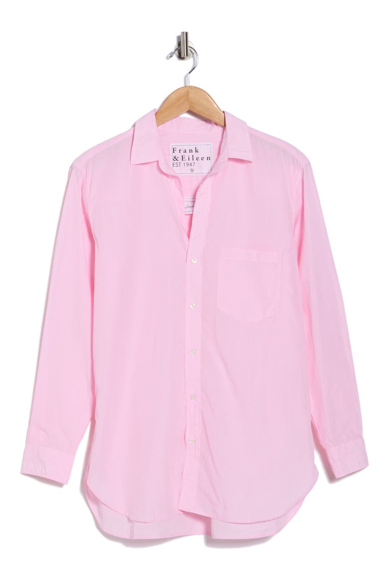 Joedy Cotton Button-Up Shirt, Alternate, color, WIDE WHITE AND PINK STRIPE