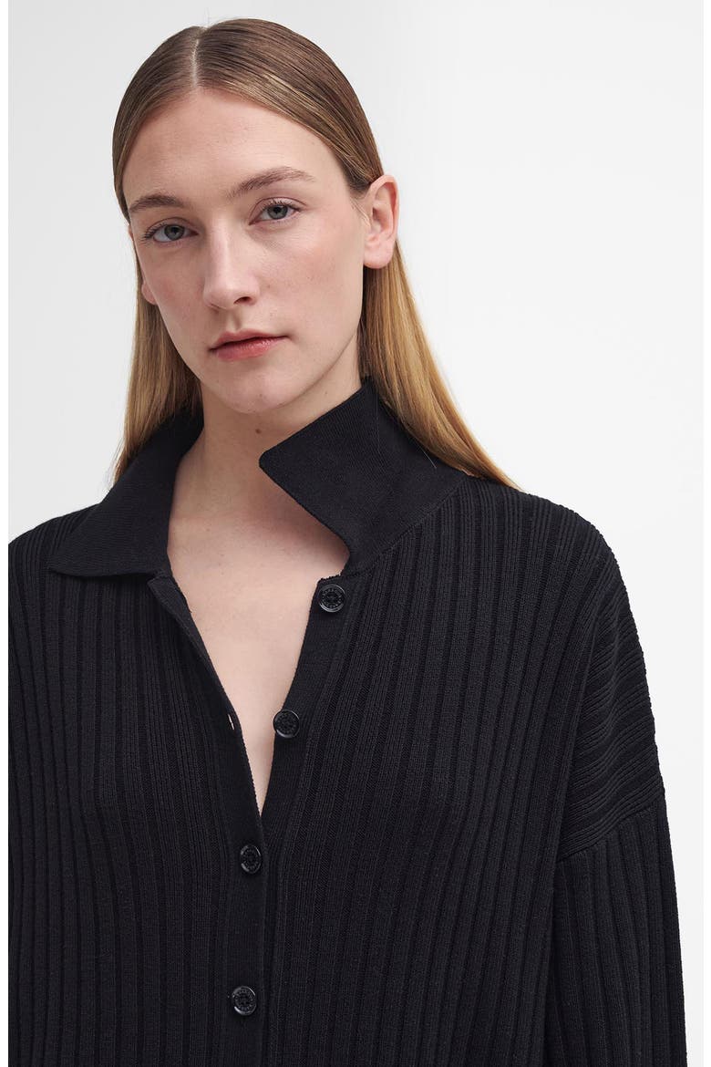 Claudette Long Sleeve Cotton Blend Sweater Dress, Alternate, color, BLACK