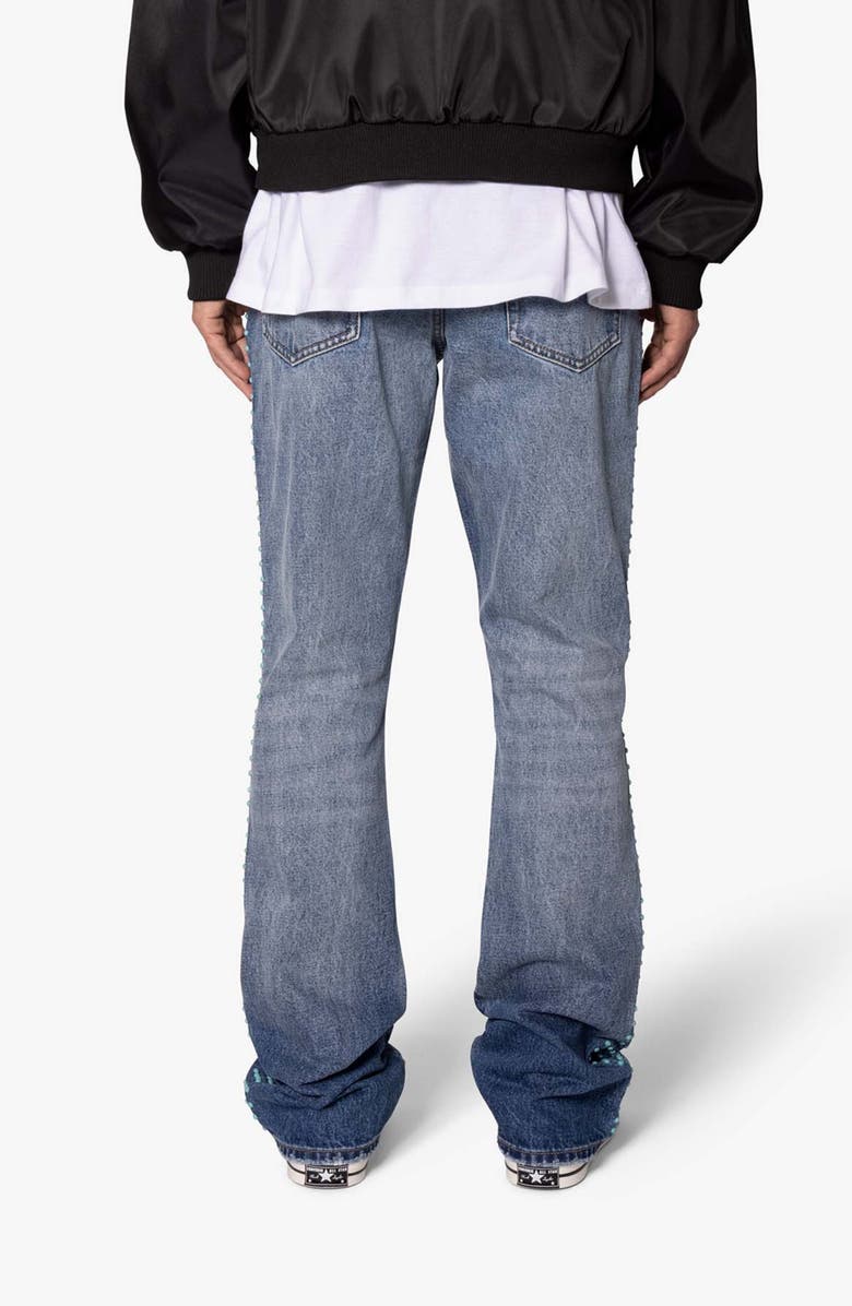 mnml B697 Studded Flare Leg Jeans, Alternate, color, Blue