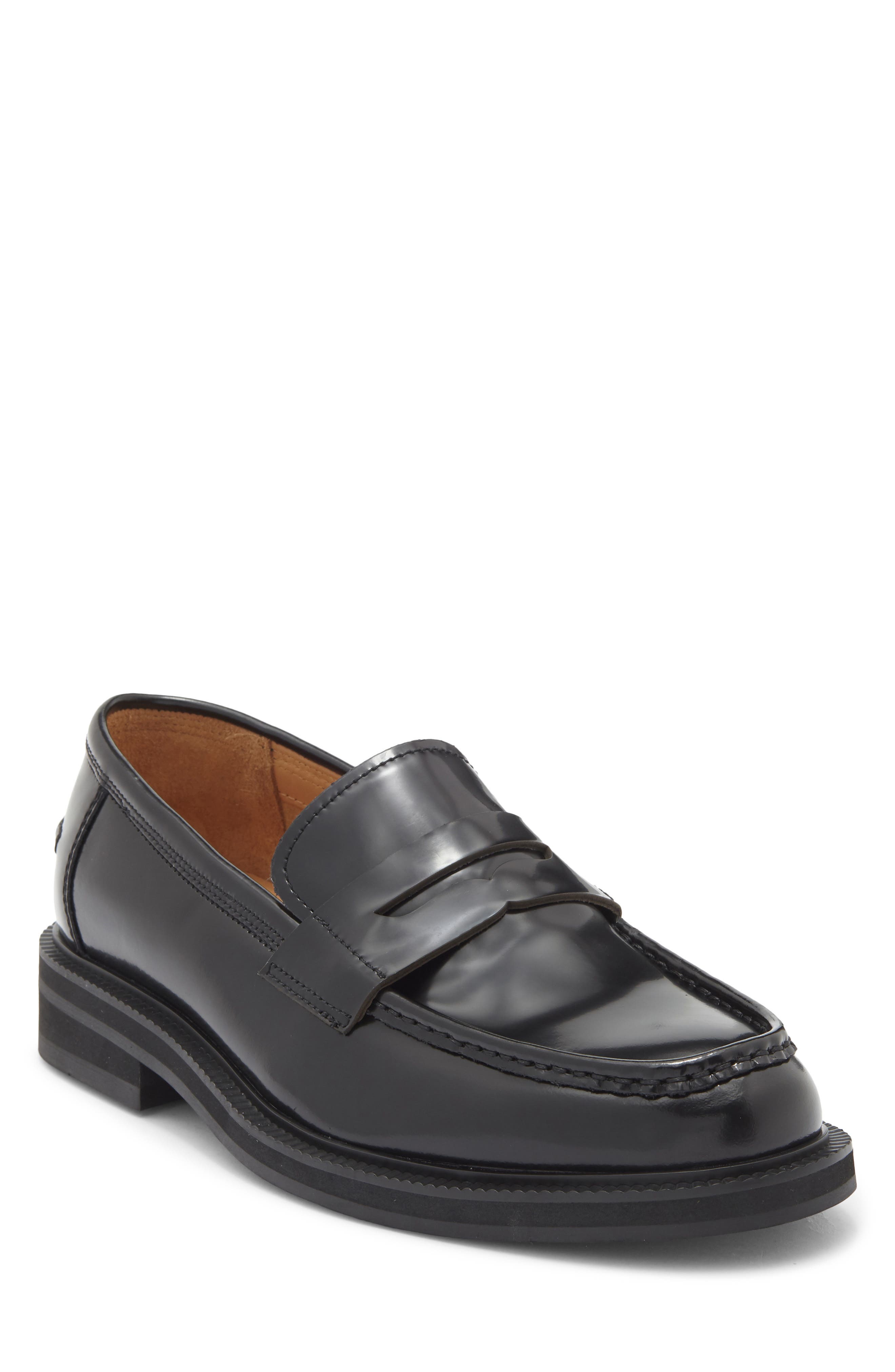 Bond Penny Loafer, Main, color, BLACK BOX LEATHER