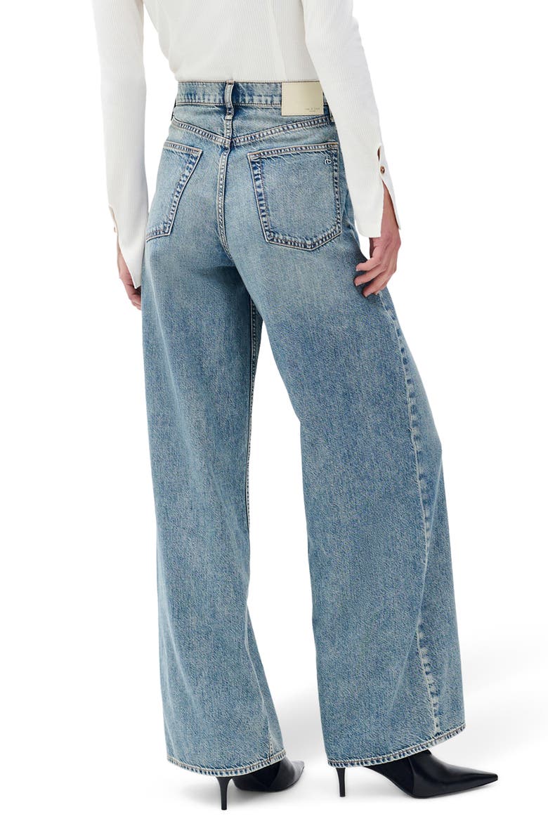 rag & bone/JEAN Sofie Wide Leg Cotton Blend Jeans, Alternate, color, Theo