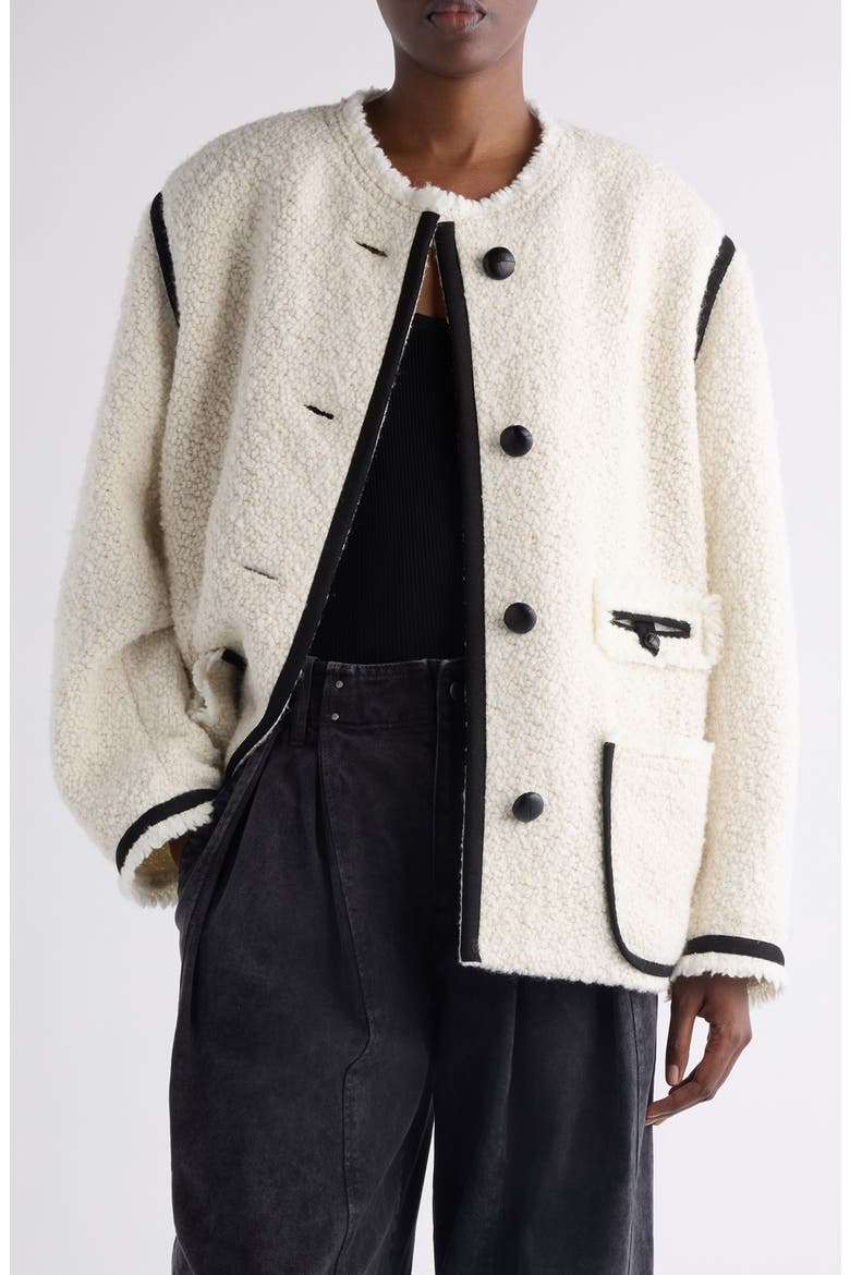 Maylin Bouclé Tweed Jacket, Main, color, ECRU