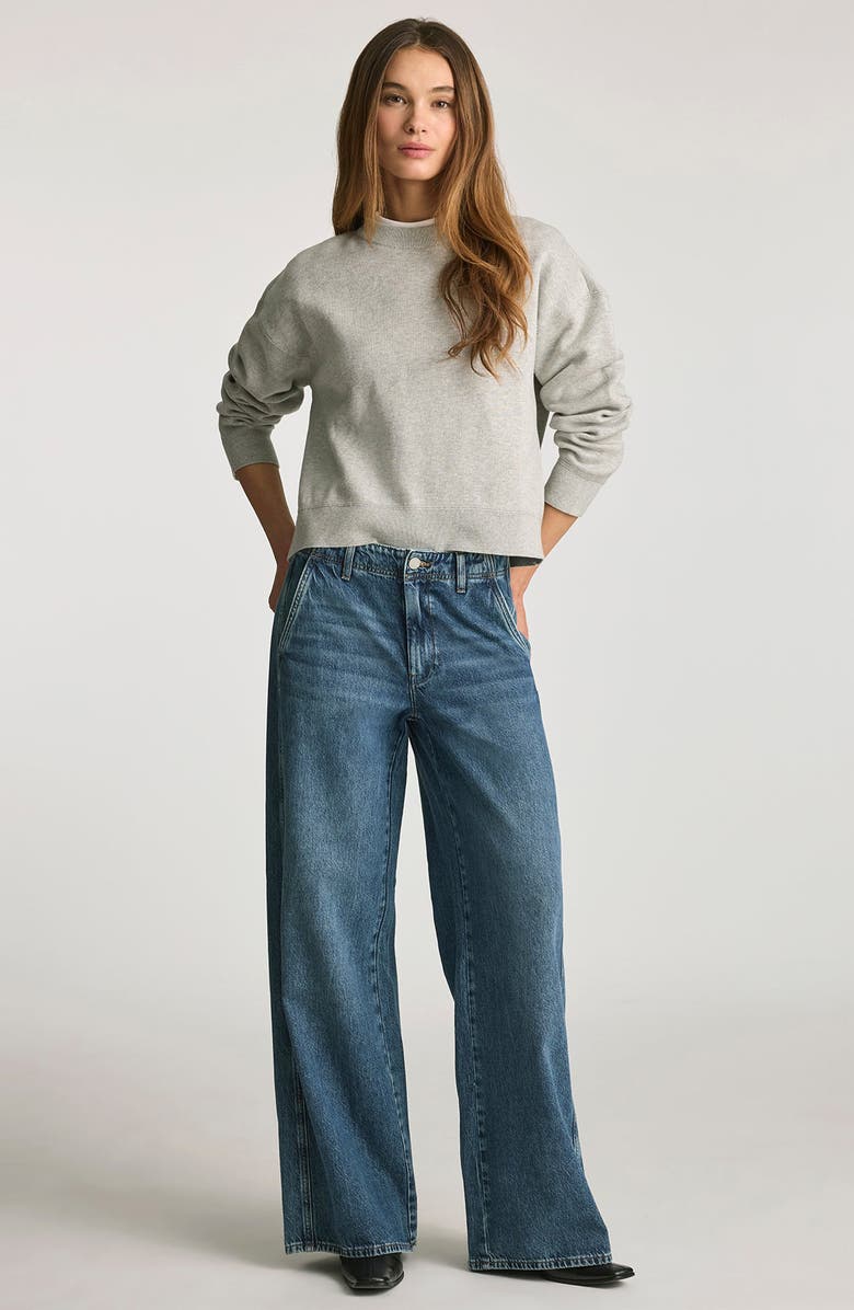 Mavi Jeans Crop Cotton Blend Sweatshirt, Alternate, color,