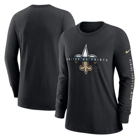 Women's Nike Black New Orleans Saints Prime Split Long Sleeve T-Shirt