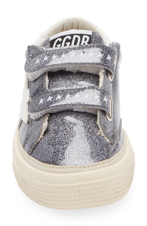 Golden Goose Kids' May School Glitter Sneaker In Antracite/white