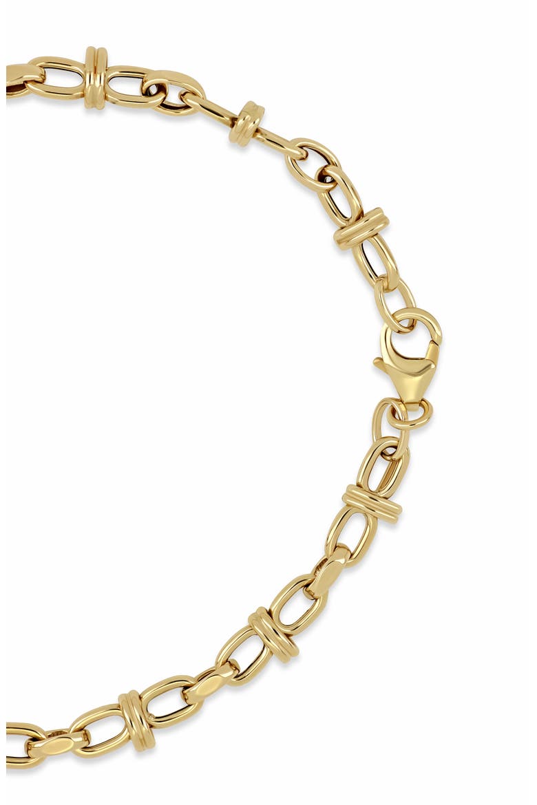Men's 14K Gold Wrapped Link Chain Bracelet, Alternate, color, 14K YELLOW GOLD