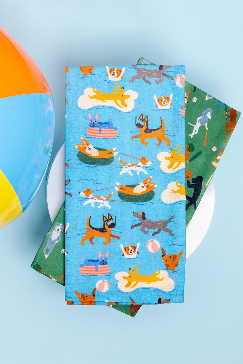 Dog Kitchen Towels - Fastballs & Floaties, Alternate, color, Fastballs and Floaties