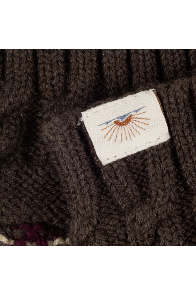 Fairisle Glove, Alternate, color, Brown