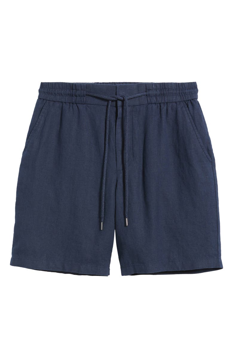 Nordstrom Hybrid City Flat Front Linen Shorts, Alternate, color, Navy Blazer