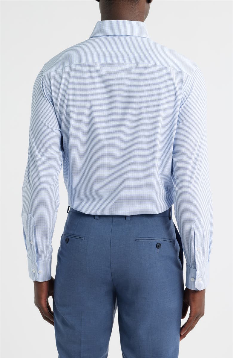 Mizzen+Main Leeward Trim Fit Plaid Performance Button-Up Shirt, Alternate, color, Cobalt Drop Shadow