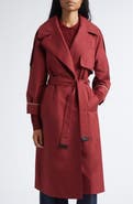 Max Mara Water Repellent Belted Cotton Blend Trench Coat