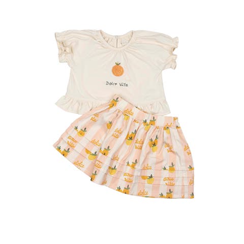 S/S Ruffle Skirt Set (Toddler & Little Kid)