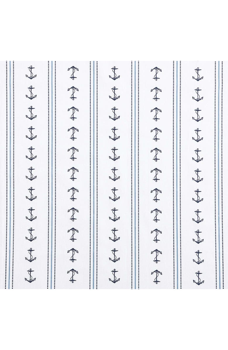Nautica Anchor Lines 200 Thread Count Sheet Set, Alternate, color, Dark Blue