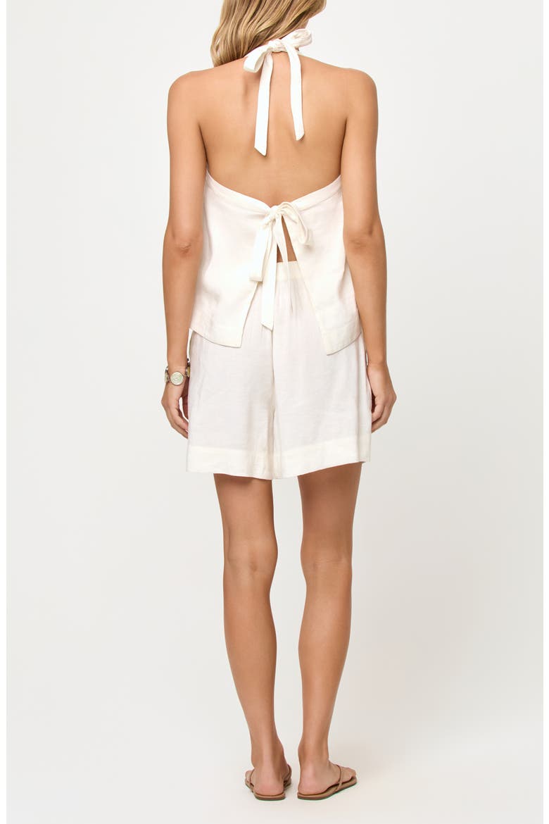 Milly Halter Cover-Up Top, Alternate, color, CREAM