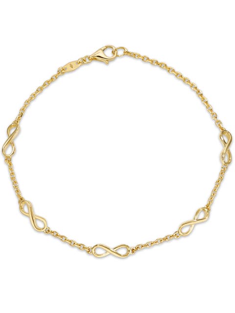 Infinity Five-Charm Chain Bracelet in 14K Gold