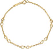 DEVATA Infinity Five-Charm Chain Bracelet in 14K Gold
