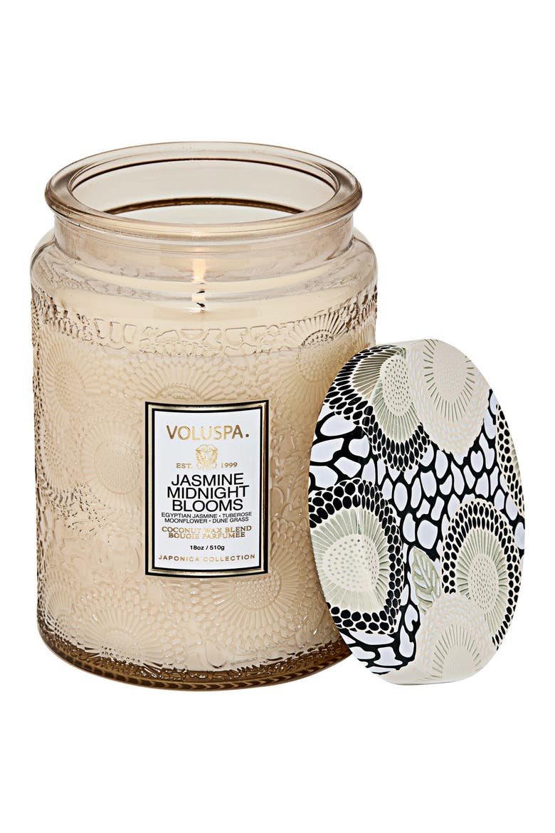 Jasmine Midnight Blooms Large Jar Candle, Alternate, color, JASMINE MIDNIGHT BLOOMS