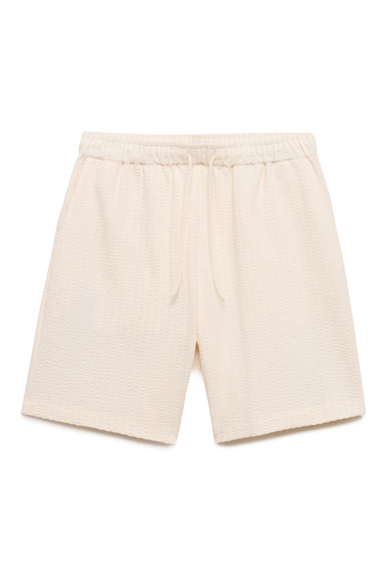 Drawstring Seersucker Shorts, Alternate, color, ECRU