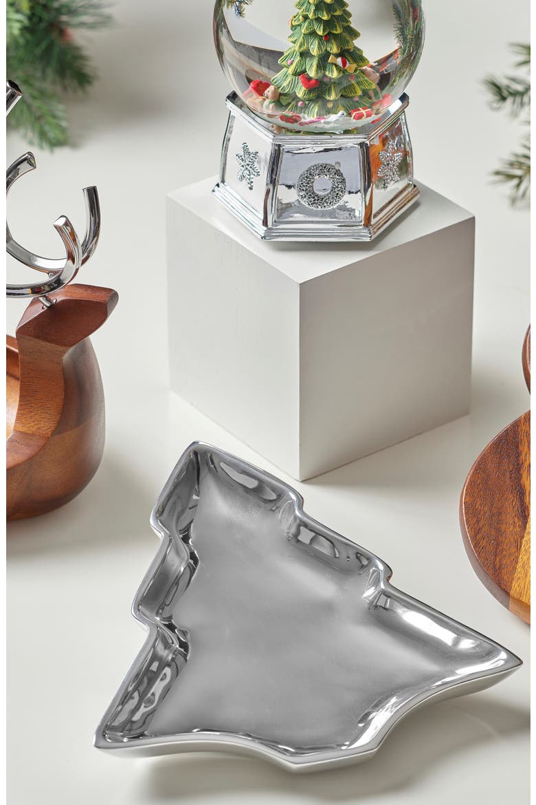 Christmas Tree Candy Dish, Alternate, color, SILVER