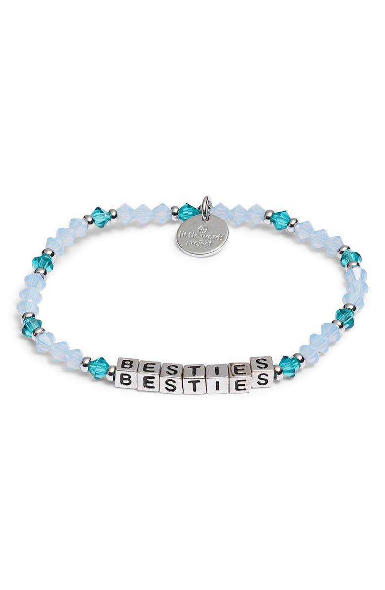 Little Words Project Besties Beaded Stretch Bracelet, Main, color, 