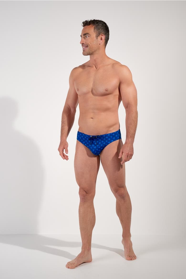 Trinacria Swim Mini Briefs, Alternate, color, Navy Print