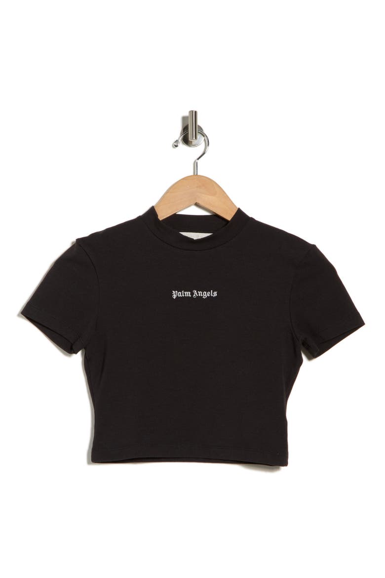 Logo Crop Graphic T-Shirt, Alternate, color, BLACK WHITE