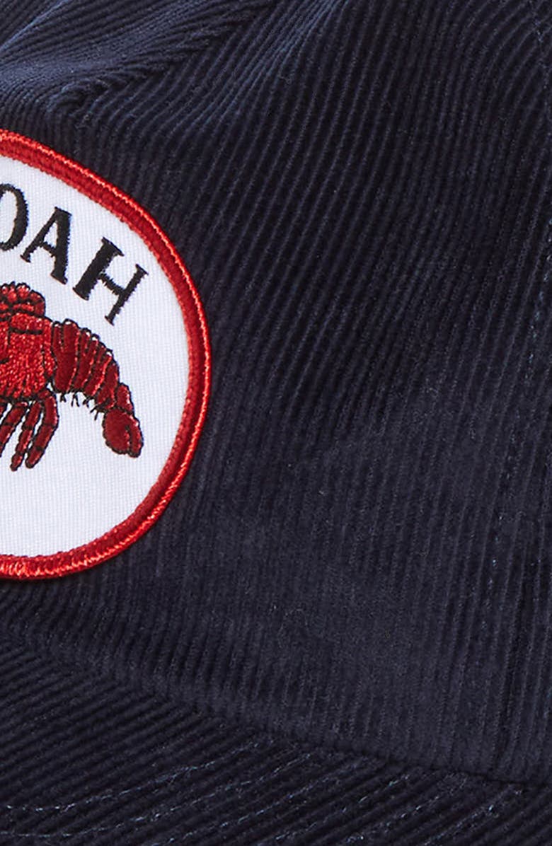 Noah Coastal Patch Corduroy Baseball Cap, Alternate, color, Navy