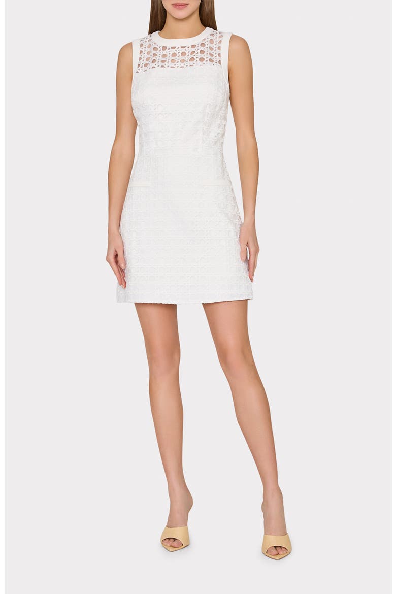 Moira Lace Sleeveless Minidress, Main, color, WHITE
