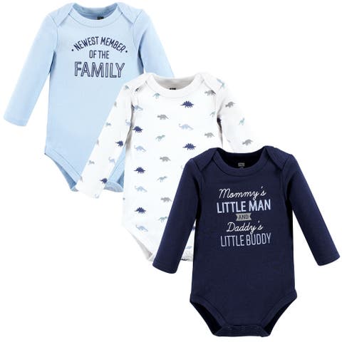 Cotton Long-Sleeve Bodysuits 3-Pack