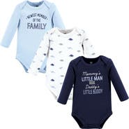 Hudson Baby Cotton Long-Sleeve Bodysuits 3-Pack
