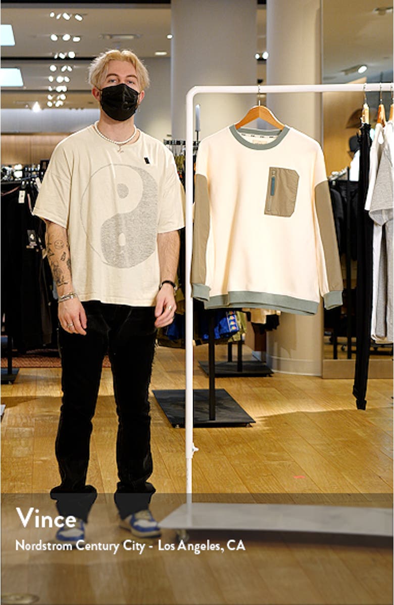 Madewell MWL Betterfleece Colorblock Crewneck Sweatshirt, sales video thumbnail