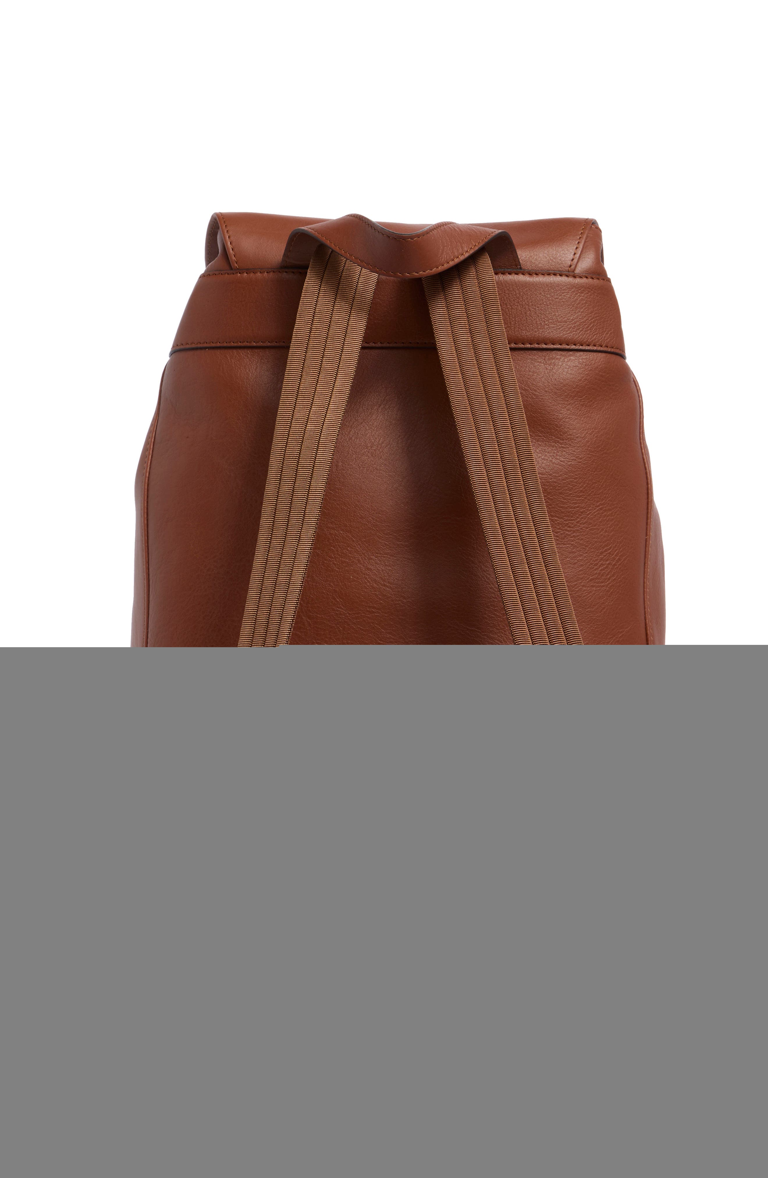 LC3D Large Leather Backpack, Alternate, color, COGNAC