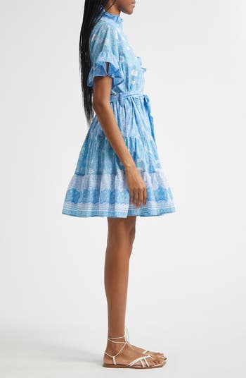 Tully Floral Pleated Cotton Midi Sundress