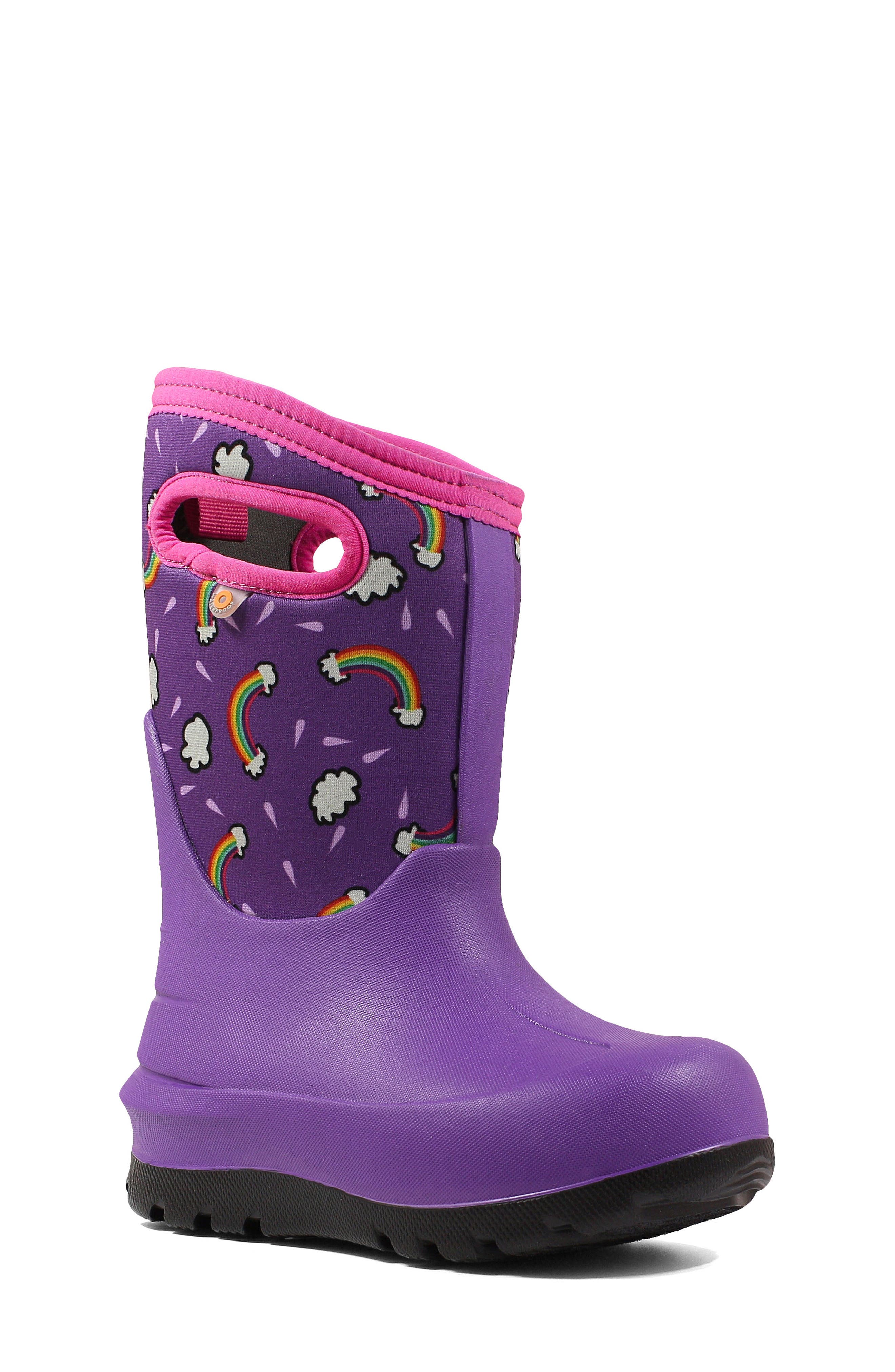 Bogs Neo-Classic Rainbows Insulated Waterproof Boot, Main, color, 