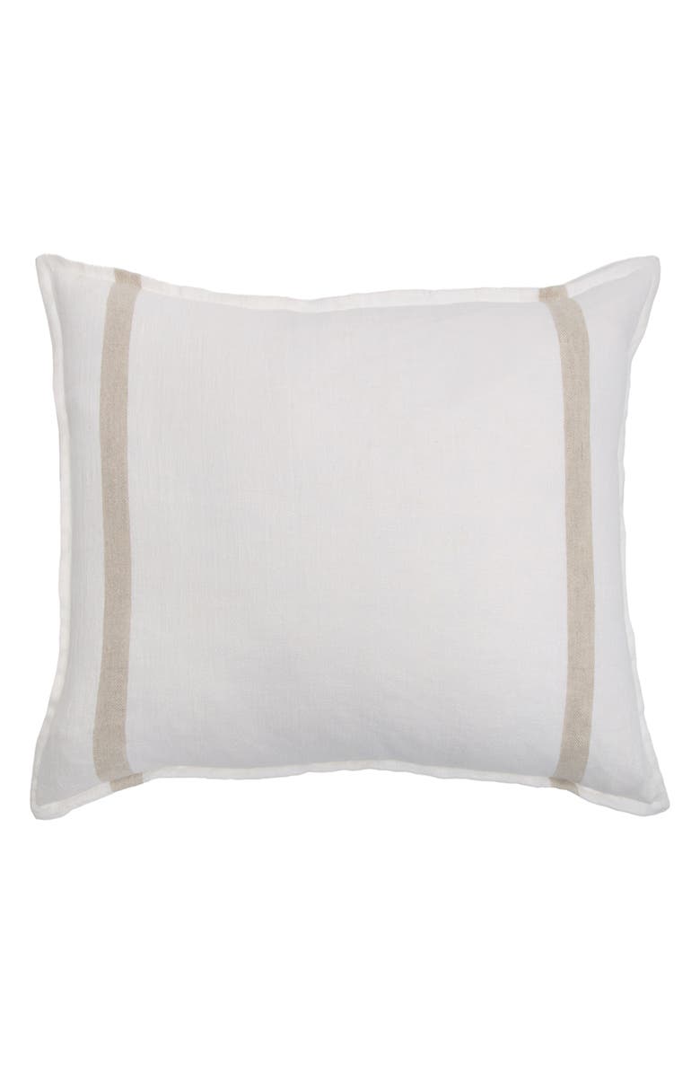 Pom Pom at Home Rory Linen Euro Pillow Sham, Main, color, White/ Flax