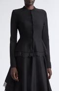 McQueen Lace Trim Peplum Cardigan