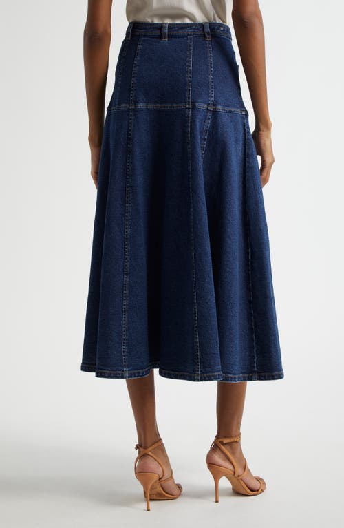 Cinq À Sept Veena Denim Midi Skirt In Oceane