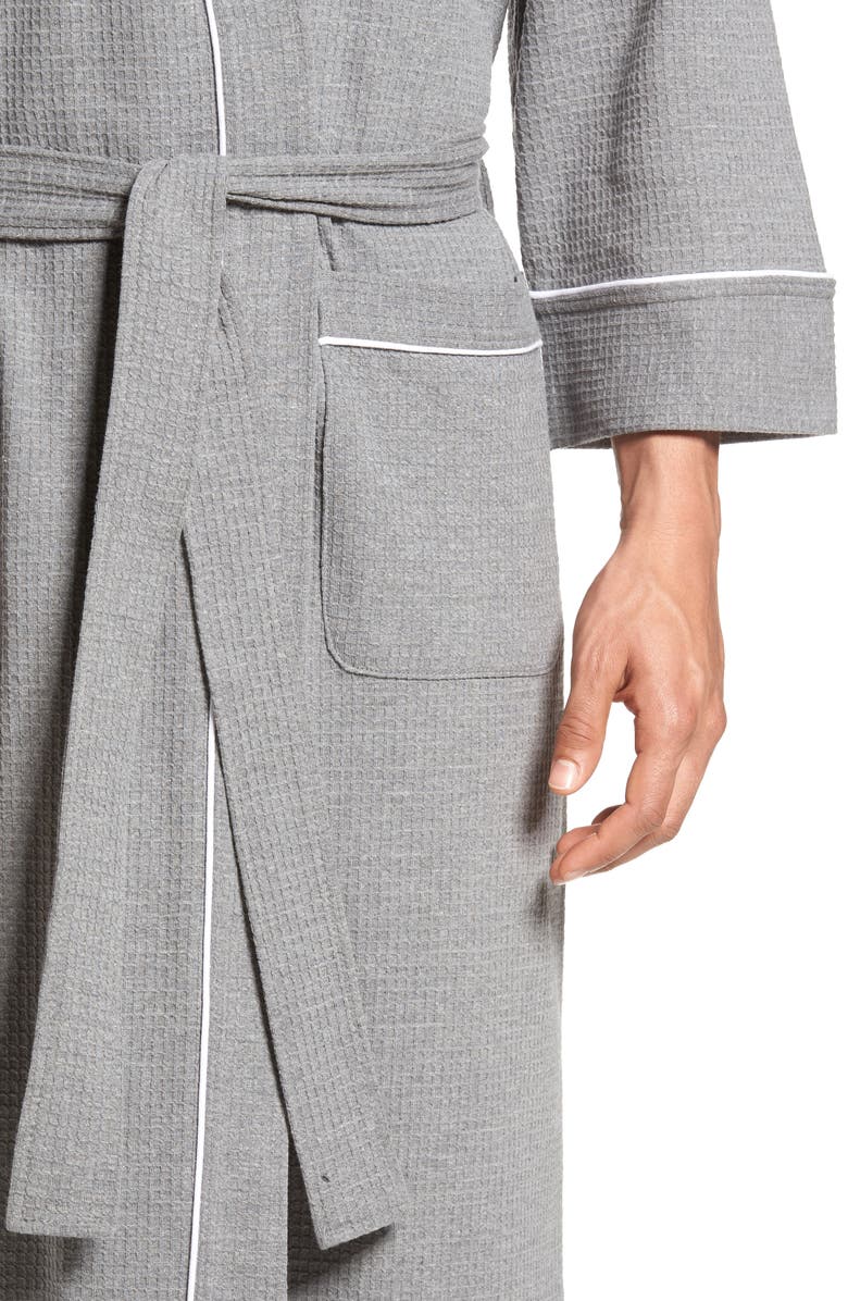 Majestic International Waffle Knit Robe, Alternate, color, Fog