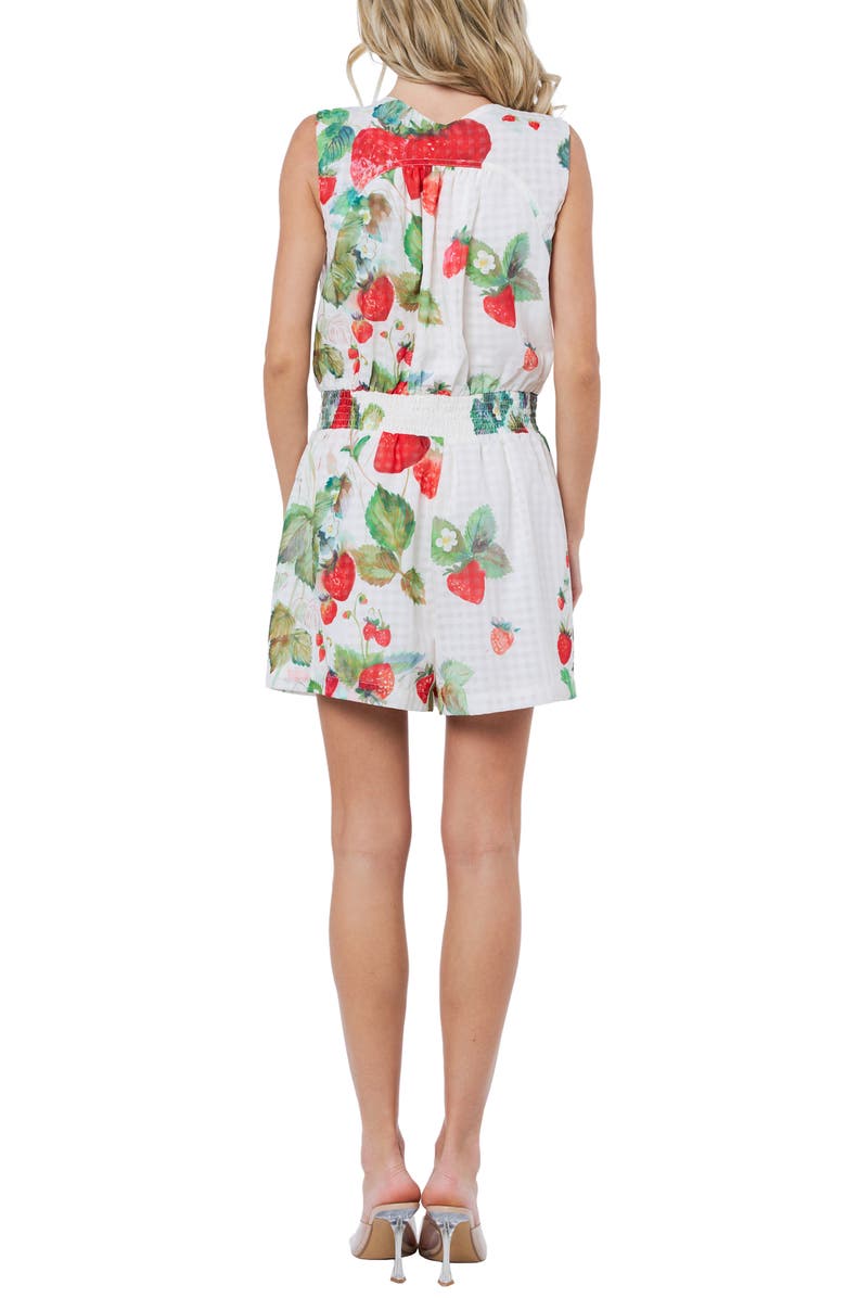 CIEBON Dale Strawberry Print Minidress, Alternate, color, Off White Multi