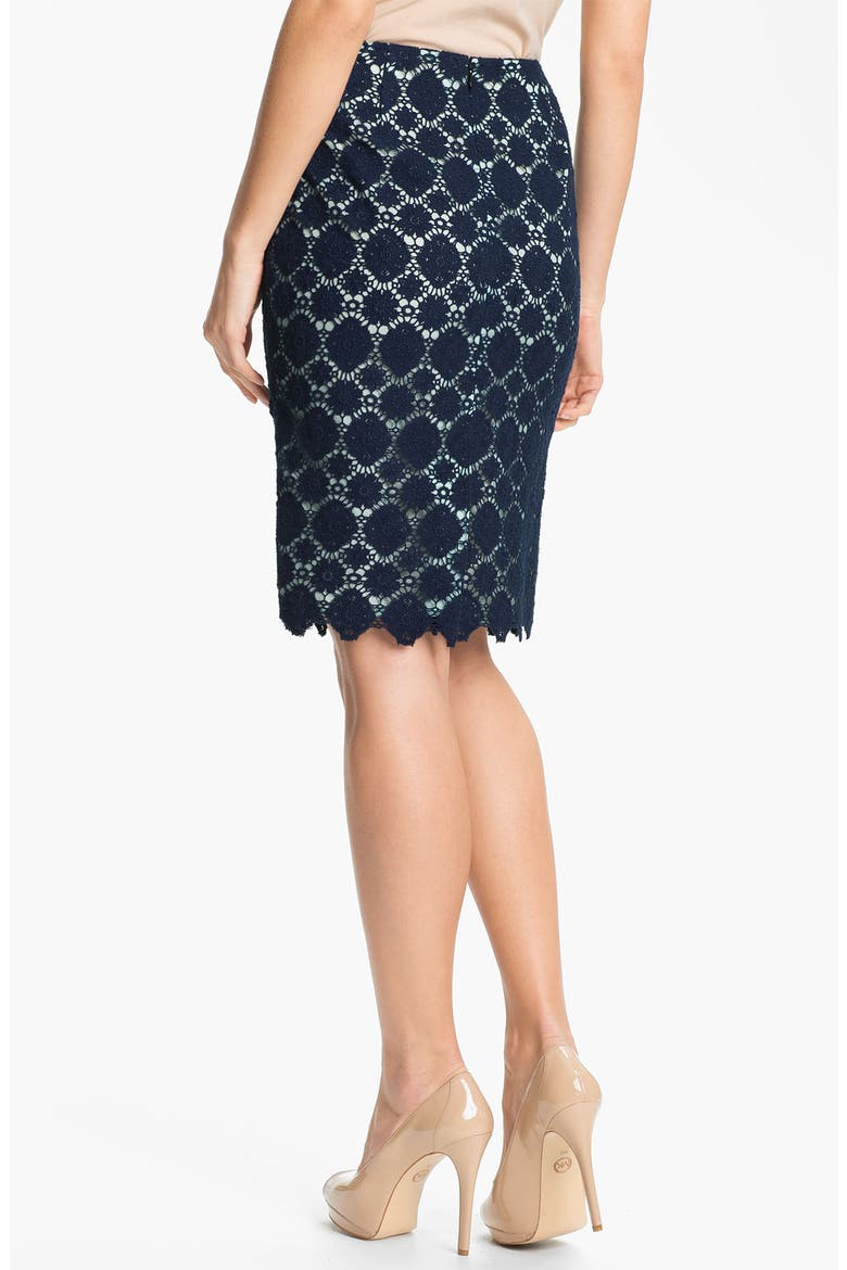 Crochet Lace Pencil Skirt, Alternate, color, BLUE NIGHT